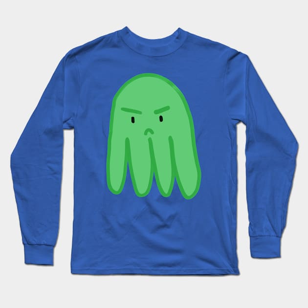 Grumpy Octo - sour green Long Sleeve T-Shirt by HtCRU